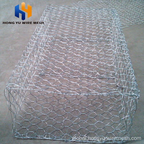 Hexagonal Wire Mesh Gabions fencing stone cage wire mesh galvanized gabion netting Supplier